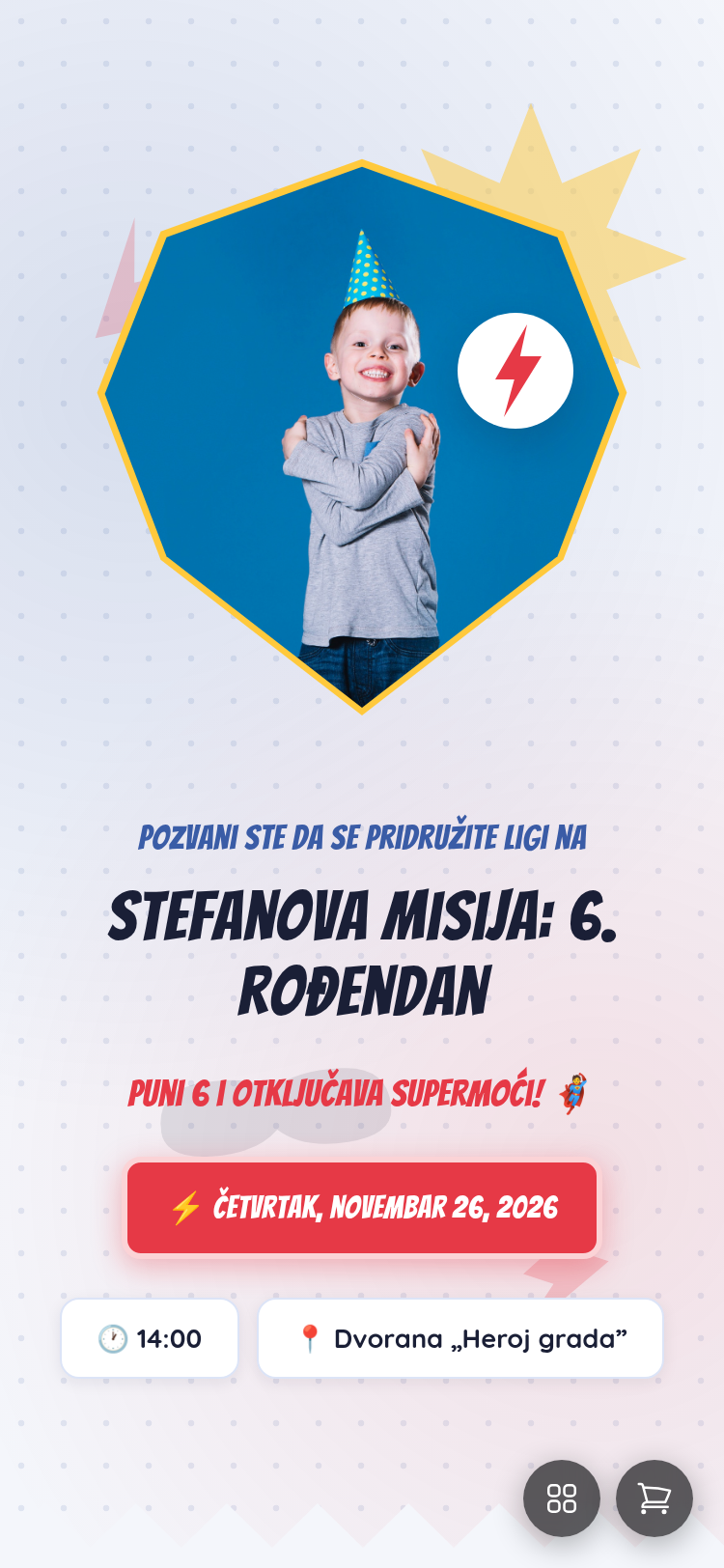 Pregled teme Superhero Birthday